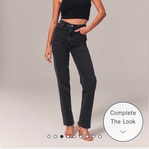 Abercrombie 90s straight ultra high rise, black wash, size 29/8R